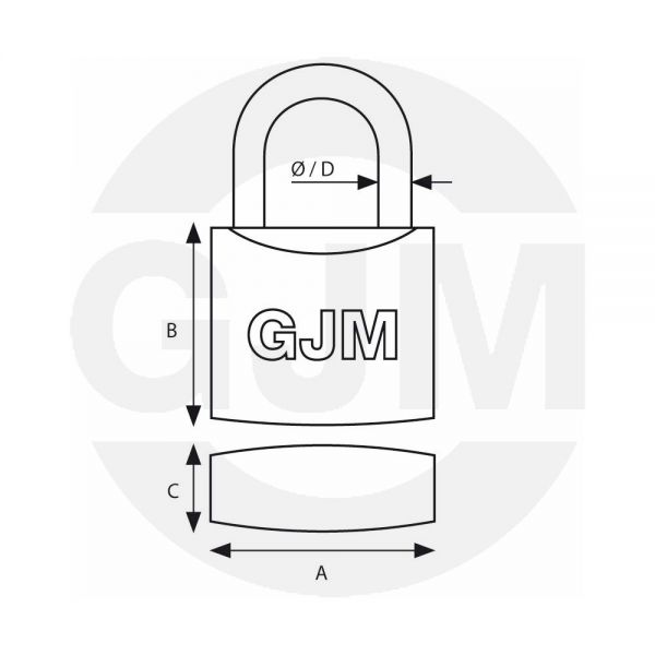 Kłódka żeliwna A30 GJM blister
