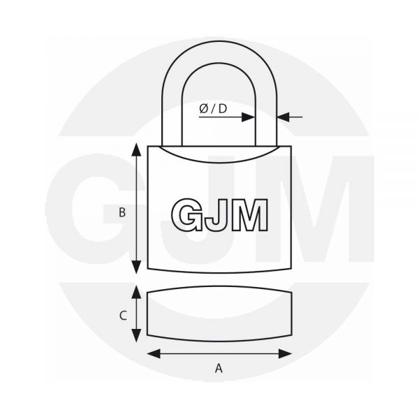 Kłódka GJM żeliwna G75 czarna
