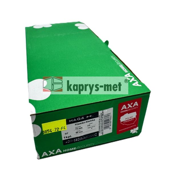 Klamka AXA HAGA ze wspomaganiem do drzwi zewnętrznych 72W F4 patyna