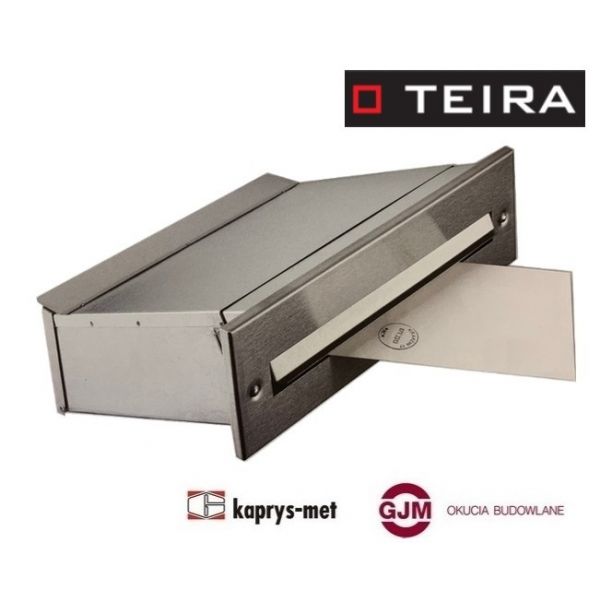 Skrzynka na listy do wmurowania TEIRA SP stal nierdzewna