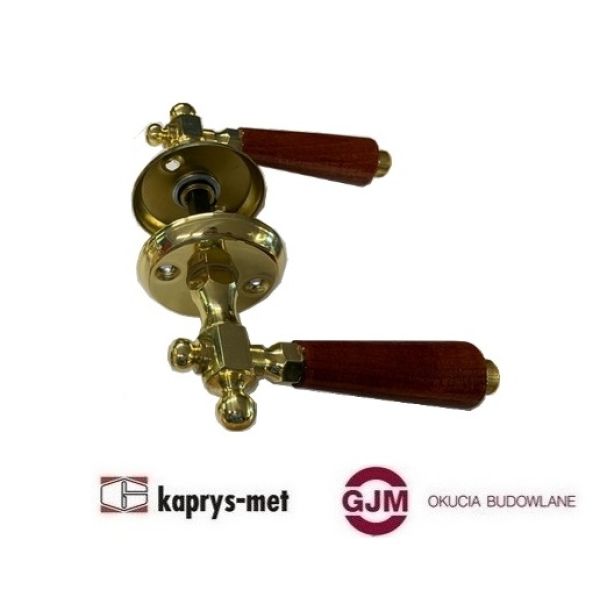 Klamka drzwiowa drewniana ciemna KLINKE