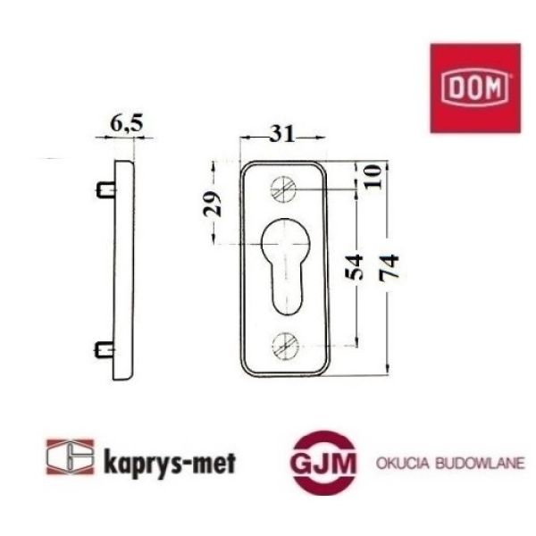 Tarczka do zamka ZB 74/31 na wkładkę malowana brąz DOM POLSKA