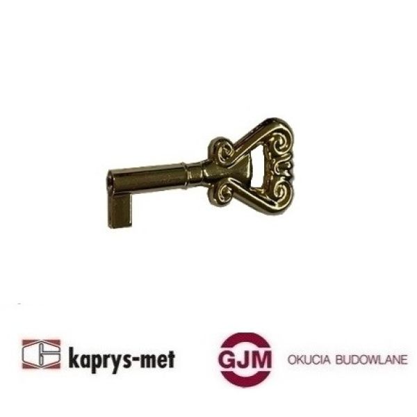 Klucz meblowy E-252 Retro G3 mosiądz krótki NOMET