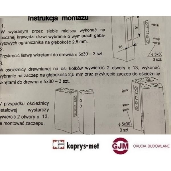 Blokada antywłamaniowa FANA z wkrętami
