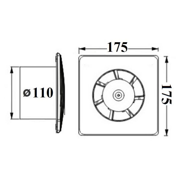 Kratka wentylacyjna z wiatrakiem i osłona