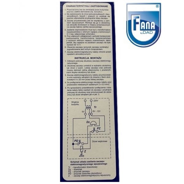 Zaczep elektromagnetyczny 2ZE FANA