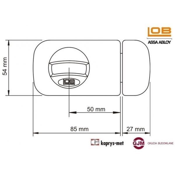 Zamek TZ51 wierzchni braz LOB ASSA ABLOY