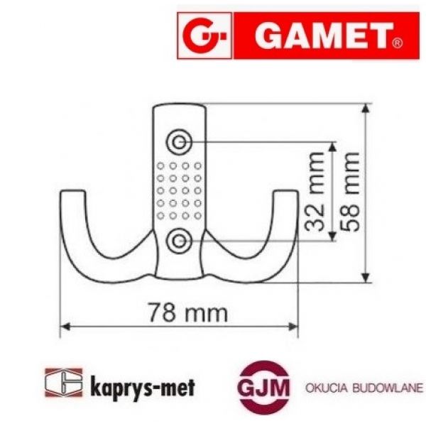 Wieszak GAMET WP12-G0004 chrom