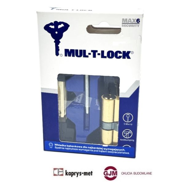 Wkładka Mul-T-lock 31/10 satyna 5 kluczy klasa 6