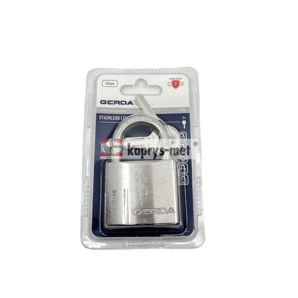 Kłódka GERDA KNP S50 stal nierdzewna