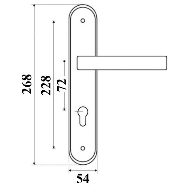 Klamka ozdobna garażowa WC Q8 BOZAMET