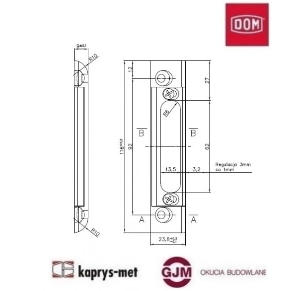 Zaczep regulowany ZR116RBWB DOM POLSKA