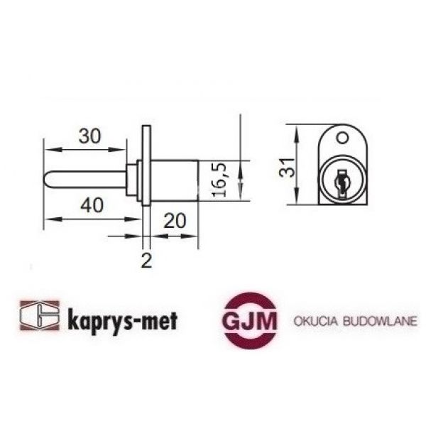 Zamek SISO centralny 1018 ø16,5 - mocowanie pojedyńcze