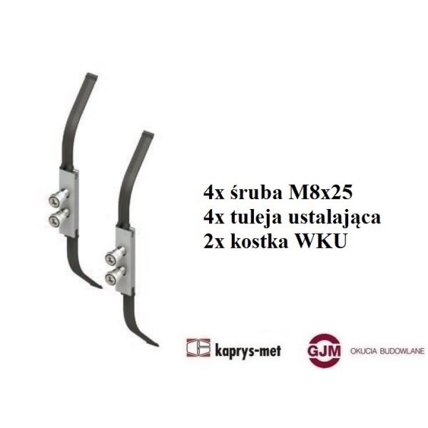 Zestaw mocujący WX 80104900 2-skrz. śruba M8x25mm (ciepłe) WALA