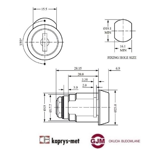 Zamek krzywkowy C702 EURO-LOCKS