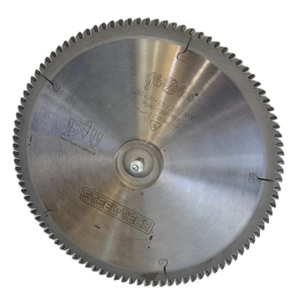 Piła HM 260x30x2,5/2,0/100z PS810-0260-0001 GLOBUS