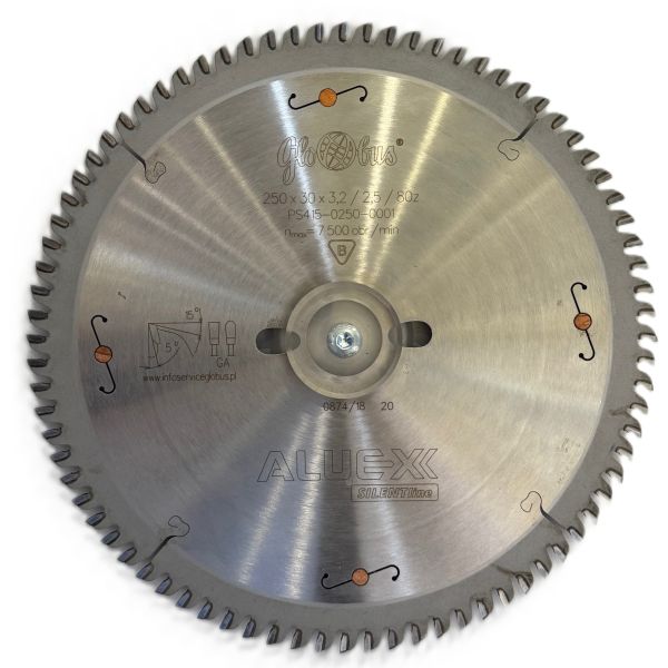 Piła HM 250x30x3,2/2,5/80z GA5 PS415-0250-0001 GLOBUS