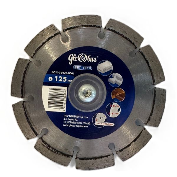 Piła diamentowa BET-TECH 125x22,23 PO110-0125-0001 GLOBUS