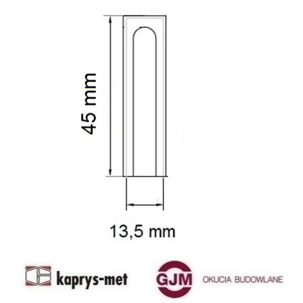 Nasadka płaska 13,5 XL czarna mat