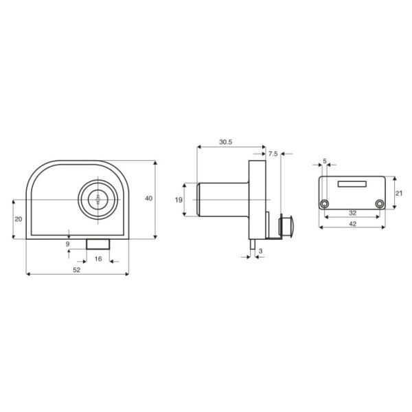 Zamek SISO X917 do drzwi szklanych podwójnych