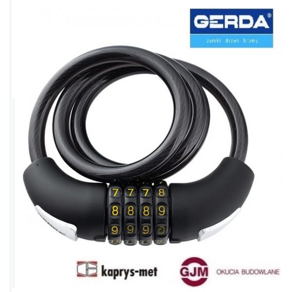 Zapięcie rowerowe szyfrowe model KOMBO 1000/10C GERDA