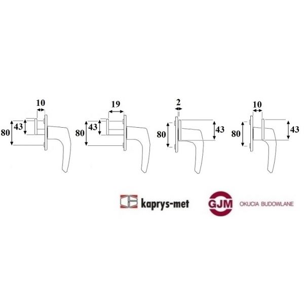 Zakrętka okienna zimowa wpuszczana długa kolor brąz