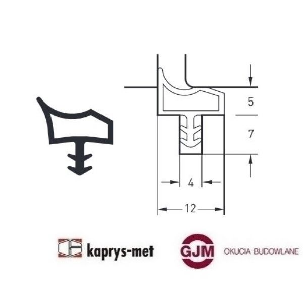 Uszczelka S 7891 (S 3967) DEVENTER 50 m kolor beż brąz białą