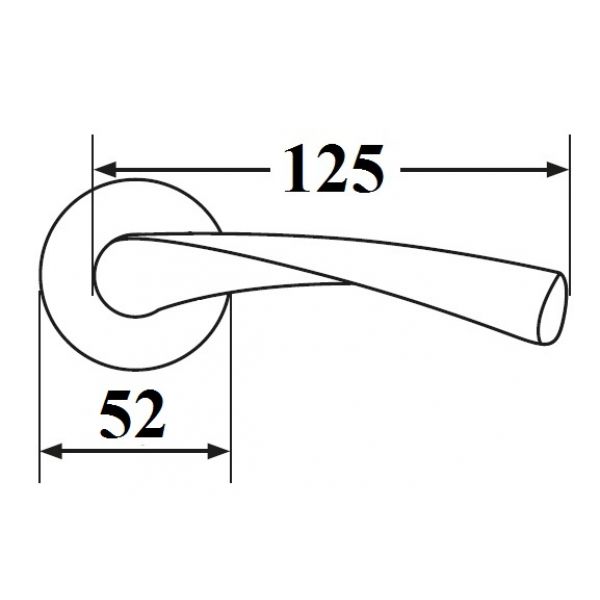 Klamka ETNA czarna rozeta okrągła GAMAR