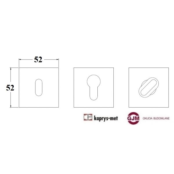 Szyld kwadratowy TENORIO czarny na klucz GAMAR