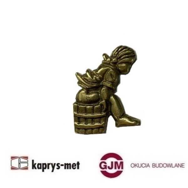 Oznaczenie WC dziewczynka mosiądz