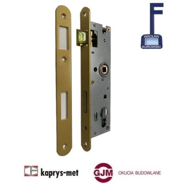 Zamek wąski 72/35 na wkładkę z12w malowany KUROWSKI lewy