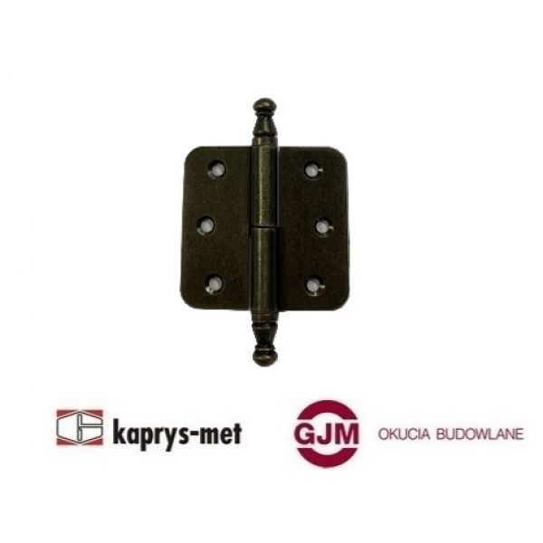 Zawias meblowy składany patyna lewy