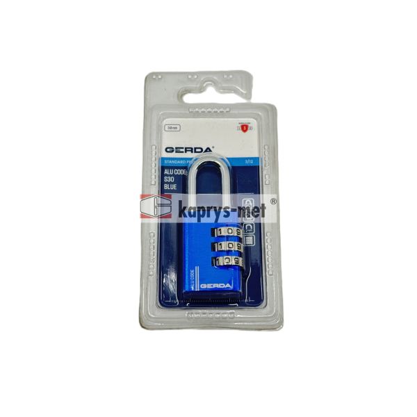 Kłódka GERDA ALU CODE KAS S30 BLUE aluminiowa szyfrowa