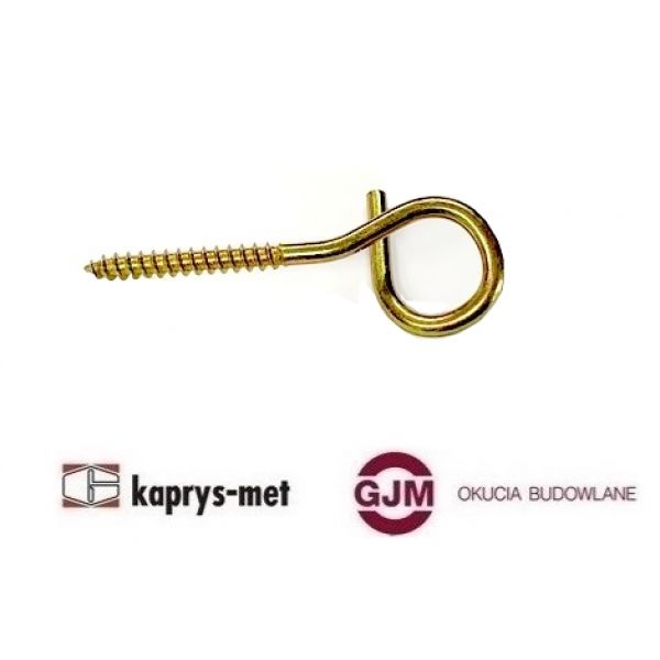 Hak huśtawkowy oczkowo-zwijacy ocynk żółty