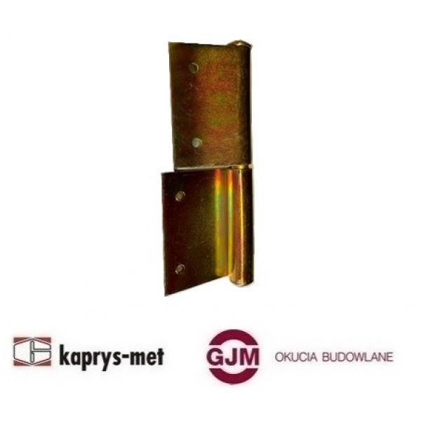 Zawias czopowy 80 mm ocynk żółty prawy