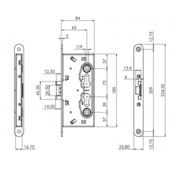 Zamek ISEO IS214-140654 I-PANIC ocynk biały