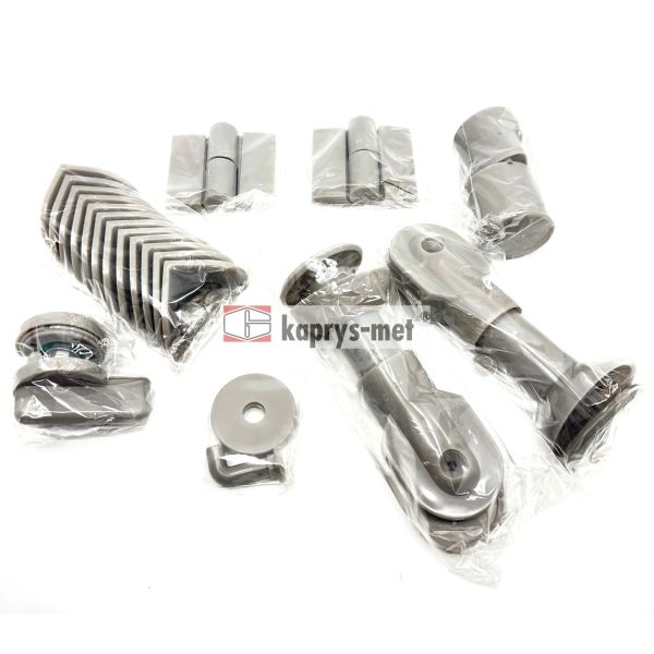 Zestaw do kabin sanitarnych (szary) prawy kpl.