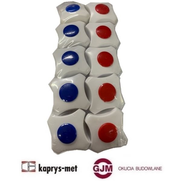 Pokrętło 4-kątne białe