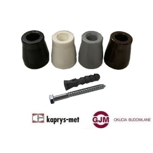 Odbój garażowy drzwi biały Medium