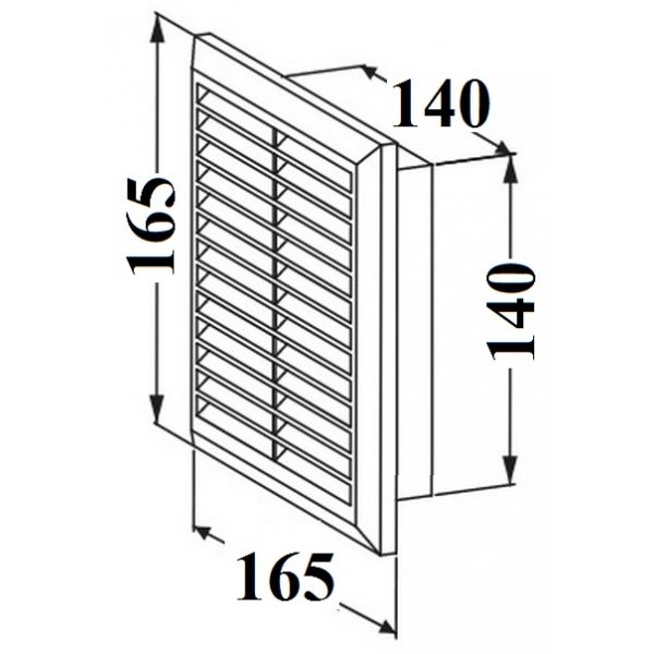 Kratka wentylacyjna 14x14 nierdzewna