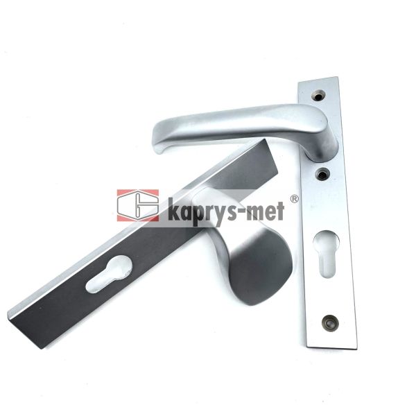 Klamka+uchwyt H90W FAM chrom/mat szyld 204/32 (prawy)