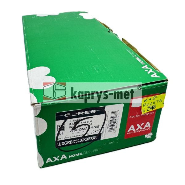Klamka+gałka AXA CERES rozeta kwadrat F6 INOX