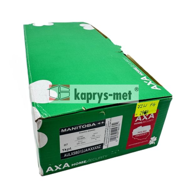 Klamka AXA MANITOBA ze wspomaganiem do drzwi zewnętrznych 72W F4