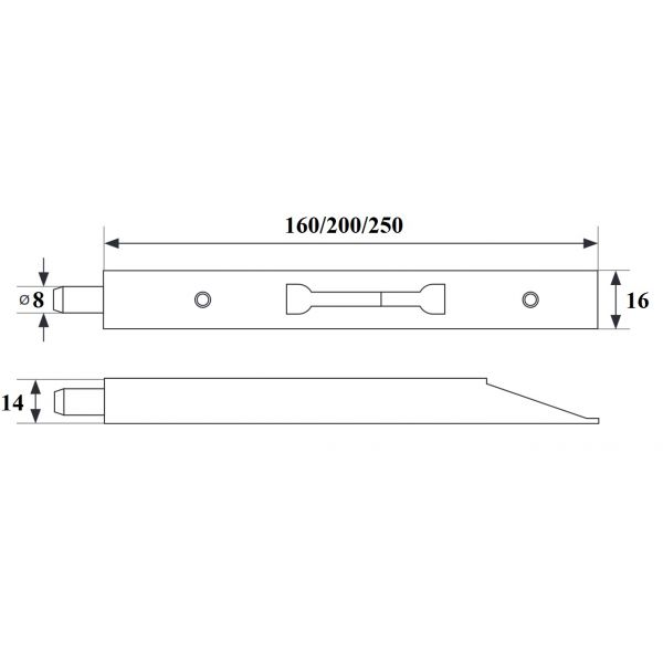 Zasuwa czołowa 160 mm jasny brąz Kurowski