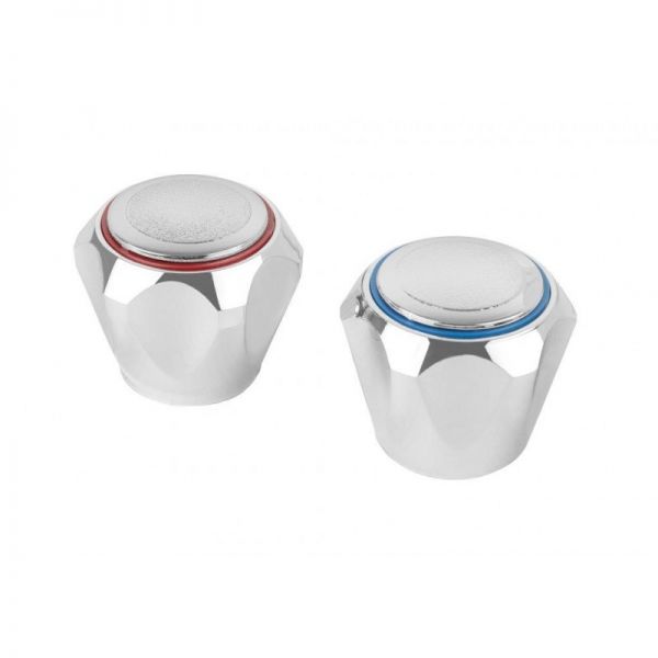 Pokrętło 6-kątne chrom