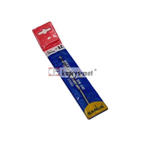 Wiertło do metalu przedłużane NWKB Q 3,2 SARIUS