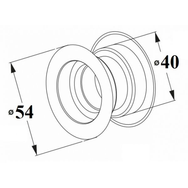 Tulejka wentylacyjna ø40 z kratką brąz