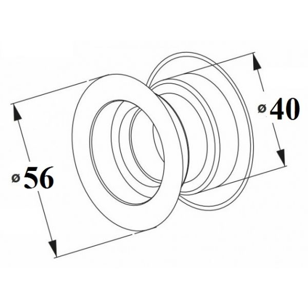 Tulejka wentylacyjna ø 40 satyna