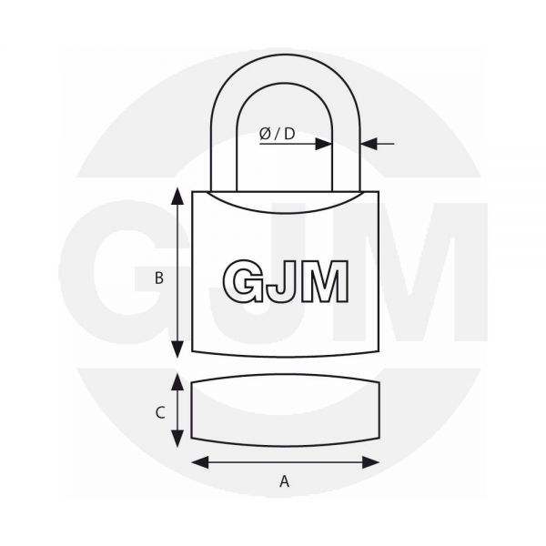Kłódka FORMAN żeliwna KZ63 - 6 kluczy