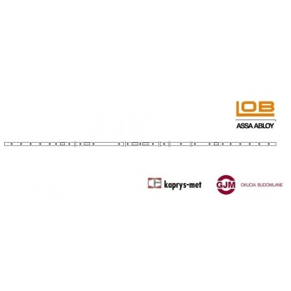 Listwa zaczepowa płaska 2300x20x3 2-hakowa ocynk żółty LOB ASSA ABLOY